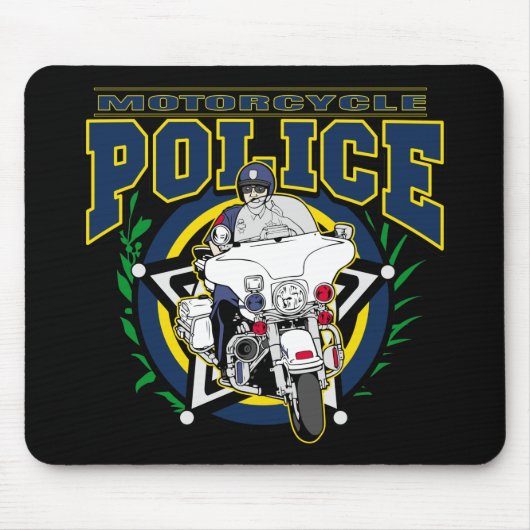 Motorrad-Polizei Mousepad (Vorne)