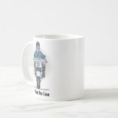 Motorrad-Polizist-Tasse Kaffeetasse (Vorderseite Links)