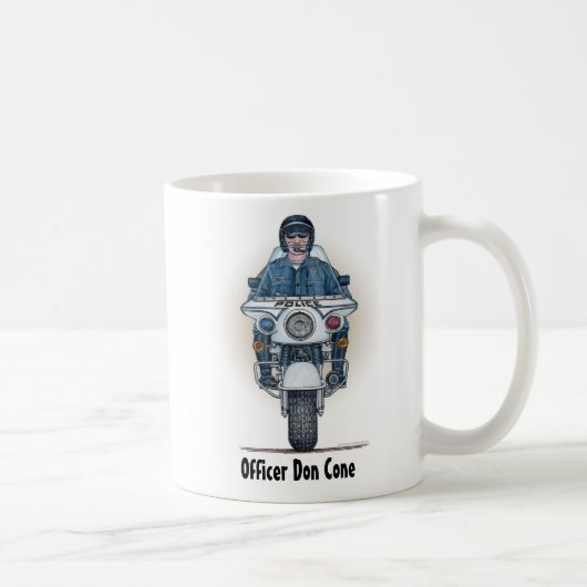 Motorrad-Polizist-Tasse Kaffeetasse (Rechts)