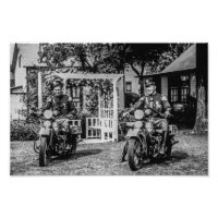Motorrad-Polizisten der Alten Schule Vintag