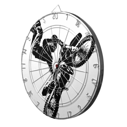 Motorrad-Pop-Kunst Motorrad-Akrobatik Dartscheibe (Vorderseite rechts)