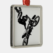 Motorrad-Pop-Kunst Motorrad-Akrobatik Silbernes Ornament (Rechts)