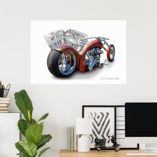 Motorrad Poster (Heimbüro)