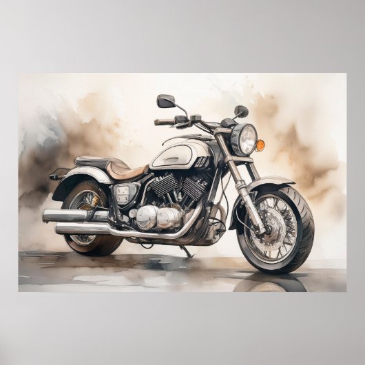 Motorrad-Poster Poster (Vorne)