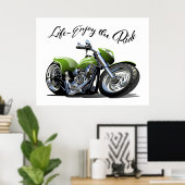 Motorrad-Poster - Spaß beim Fahren Poster (Heimbüro)