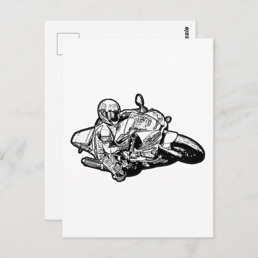 Motorrad Postkarte (Vorne/Hinten)