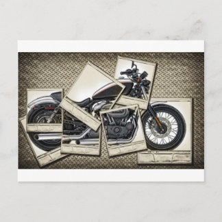Motorrad Postkarte