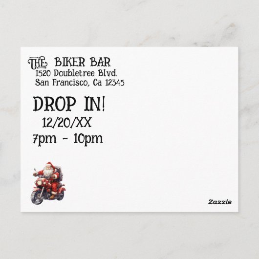 Motorrad Postkarte (Rückseite)