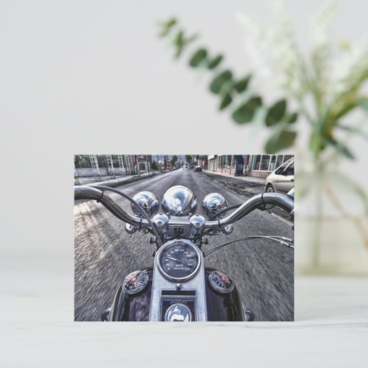 Motorrad Postkarte (Stehend Vorderseite)