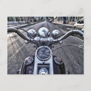 Motorrad Postkarte