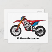 Motorrad Postkarte (Vorne/Hinten)