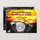Motorrad-Postkarte Einladungspostkarte (Vorne/Hinten)