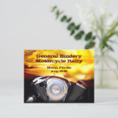 Motorrad-Postkarte Einladungspostkarte (Stehend Vorderseite)