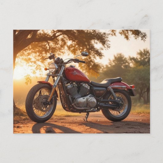 Motorrad-Postkarte Postkarte (Vorderseite)