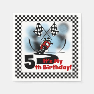 Motorrad Racing 5. Geburtstag Papier Napkins Serviette