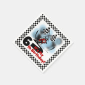 Motorrad Racing 6. Geburtstag Papier Napkins Serviette (Ecke)