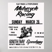 Motorrad Racing South Bay Speedway Otay Mesa Poster (Vorne)