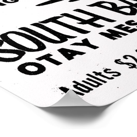 Motorrad Racing South Bay Speedway Otay Mesa Poster (Ecke)