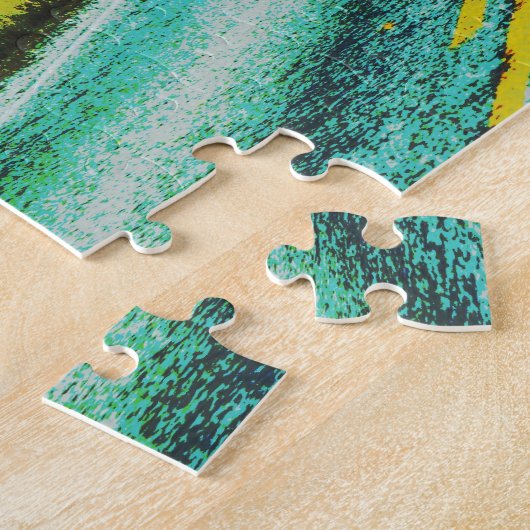 Motorrad-Rad-Rad-Tour Art Puzzle (Seite)