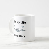 Motorrad-Radfahrer Kaffeetasse (Vorderseite Links)