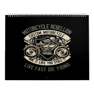Motorrad-Rebellion Custom-Motorrad fahre es wie Kalender