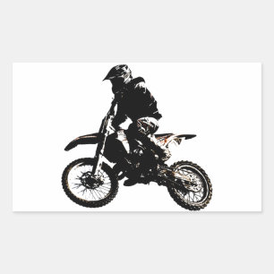 Motorrad Rechteckiger Aufkleber