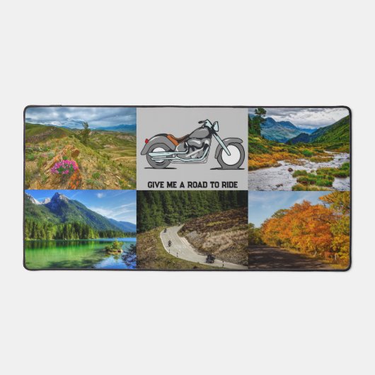 Motorrad-Reise 6 Foto Leichter Upload Urlaub Schreibtischunterlage (Vorderseite)