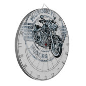 Motorrad-Reiter-Radfahrer Dartscheibe (Vorderseite Links)