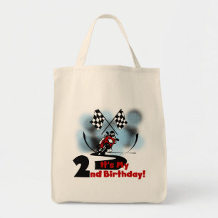 Motorrad-Rennen 2. Geburtstag Tshirts und Geschenk Tragetasche