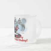 Motorrad-Rennen 4. Geburtstag Tshirts Mattglastasse (VorderseiteRechts)