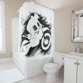 Motorrad-Rennen in Motocross Duschvorhang (Beispiel)