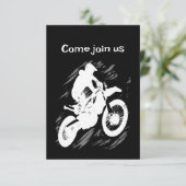 Motorrad-Rennen in Motocross Einladung (Stehend Vorderseite)