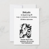 Motorrad-Rennen in Motocross Einladung (Rückseite)