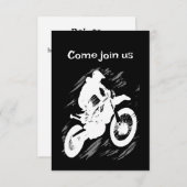 Motorrad-Rennen in Motocross Einladung (Vorne/Hinten)