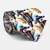 Motorrad-Rennen in Motocross Krawatte (Gerollt)