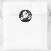 Motorrad-Rennen in Motocross Runder Aufkleber (Tasche)