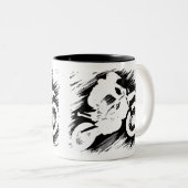 Motorrad-Rennen in Motocross Zweifarbige Tasse (VorderseiteRechts)