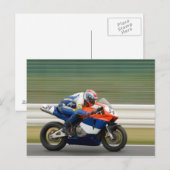 Motorrad-Rennen Postkarte (Vorne/Hinten)