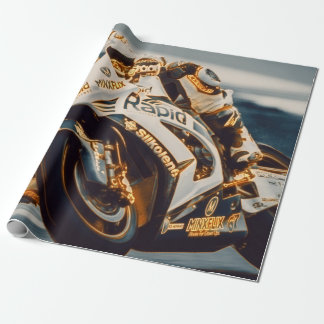 Motorrad-Rennläufer Geschenkpapier