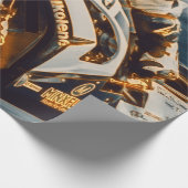 Motorrad-Rennläufer Geschenkpapier (Ecke)