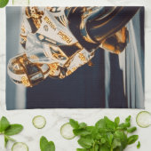 Motorrad-Rennläufer Geschirrtuch (Gefaltet)