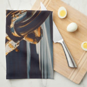 Motorrad-Rennläufer Geschirrtuch (Viertel Falte)