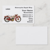 Motorrad-Reparaturwerkstatt Visitenkarte (Vorne/Hinten)