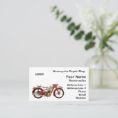 Motorrad-Reparaturwerkstatt Visitenkarte (Stehend Vorderseite)