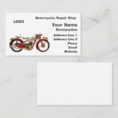 Motorrad-Reparaturwerkstatt Visitenkarte (Vorne/Hinten)
