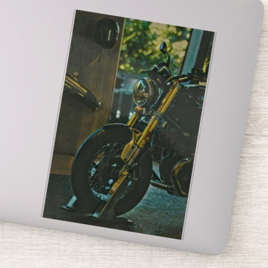 Motorrad-Retro-Geschenk Aufkleber (Detail)