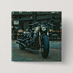 Motorrad-Retro-Geschenk Button