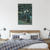 Motorrad-Retro-Geschenk Leinwanddruck (Insitu (Schlafzimmer))