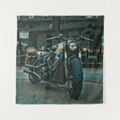 Motorrad-Retro-Geschenk Wandteppich (Vorderseite)