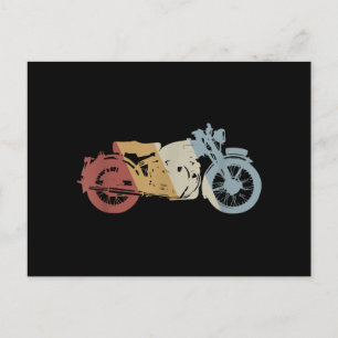Motorrad Retro-Stil Vintage Feiertagspostkarte
